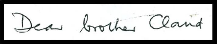 Brian Kingslake's hand writing